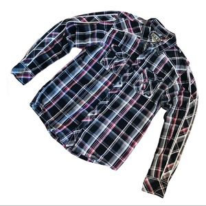 Men’s large BKE slim fit plaid button up